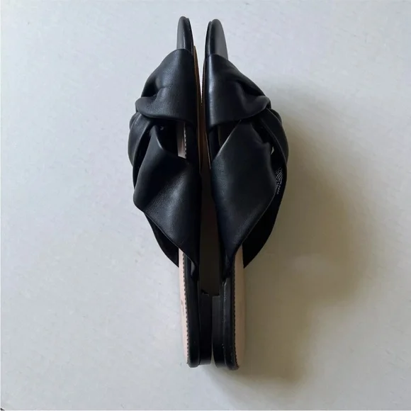 J. Crew Sz 8.5 Twisted Knot Sandals Black Soft Leather NWOB - Picture 7 of 8